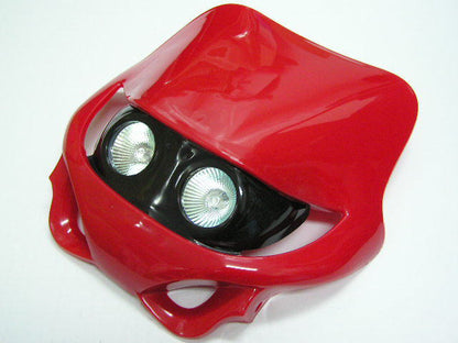 モトクロスカウル　横目2灯　レッド