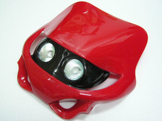 モトクロスカウル　横目2灯　レッド