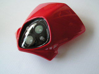 モトクロスカウル　縦目2灯 【レッド】