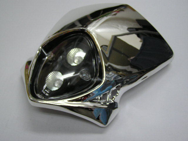 モトクロスカウル　縦目2灯 【シルバーメッキ】