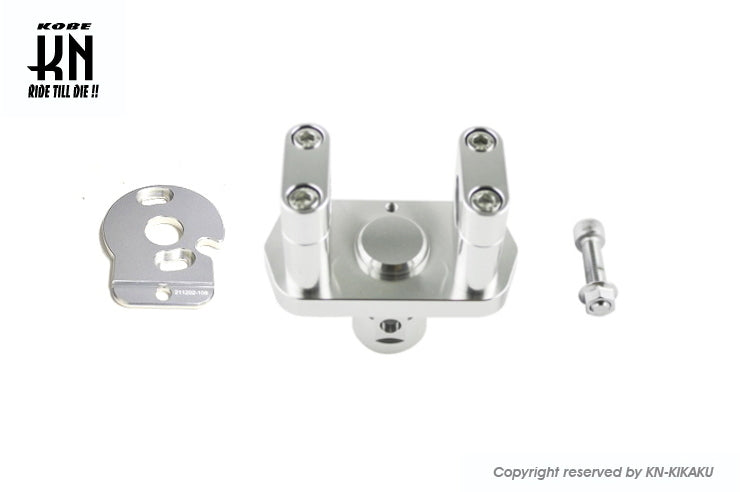 NCY ハンドルポスト+メーターブラケット【ZOOMER/AF58】KN企画別注セット【シルバー】