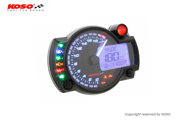 KOSO RX2Nプラス  LCDマルチメーター バックライト8色 【0-20000rpm】