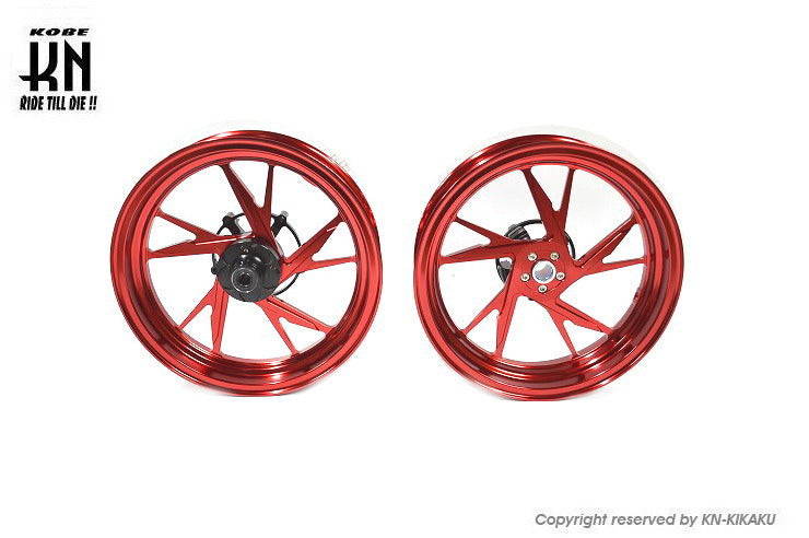 MOS 鍛造アルミホイール前後セット【FF-05】マジェスティS/SMAX/FORCE【レッド】