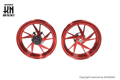 MOS 鍛造アルミホイール前後セット【FF-05】マジェスティS/SMAX/FORCE【レッド】