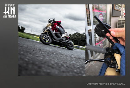 RCB ALLOYバックミラー用コンバージョンショートステー【アルミCNC/レッド】1本