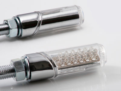 汎用LED円柱形ミニランプ 【STARTECH】 クリアーレンズ/メッキボディー