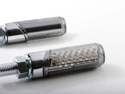 汎用LED円柱形ミニランプ 【STARTECH】 スモークレンズ/メッキボディー