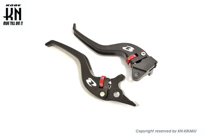 RCB 調整式ブレーキレバー【E-PLUS】【PCX125/150,ZOOMER-X】ブラック/レッド