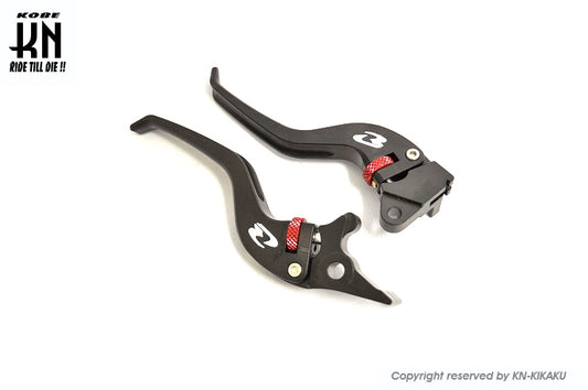 RCB 調整式ブレーキレバー【E-PLUS】【PCX125/150,ZOOMER-X】ブラック/レッド