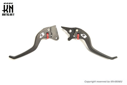 RCB 調整式ブレーキレバー【E-PLUS】【PCX125/150,ZOOMER-X】ブラック/レッド