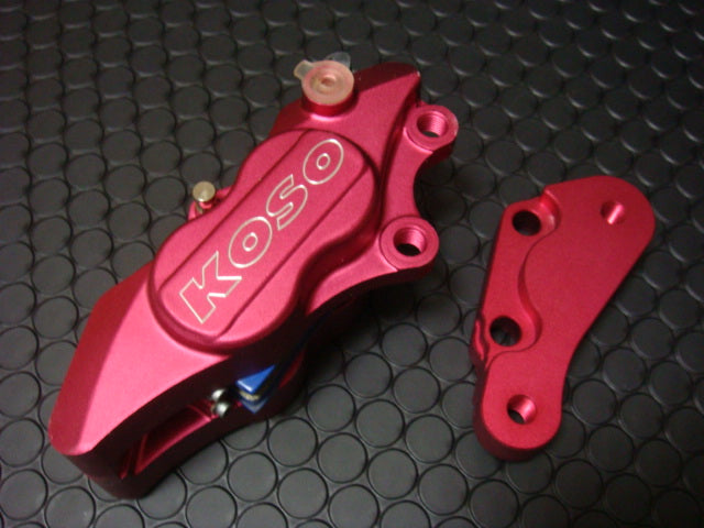 KOSO 4POT対向アルミ削出キャリパー 280mmDISK用 【限定ピンク】