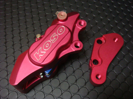 KOSO 4POT対向アルミ削出キャリパー 280mmDISK用 【限定ピンク】