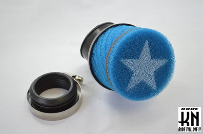 STAGE6 汎用エアフィルター ショートタイプ 【44mm内径】2WAYタイプ【青】