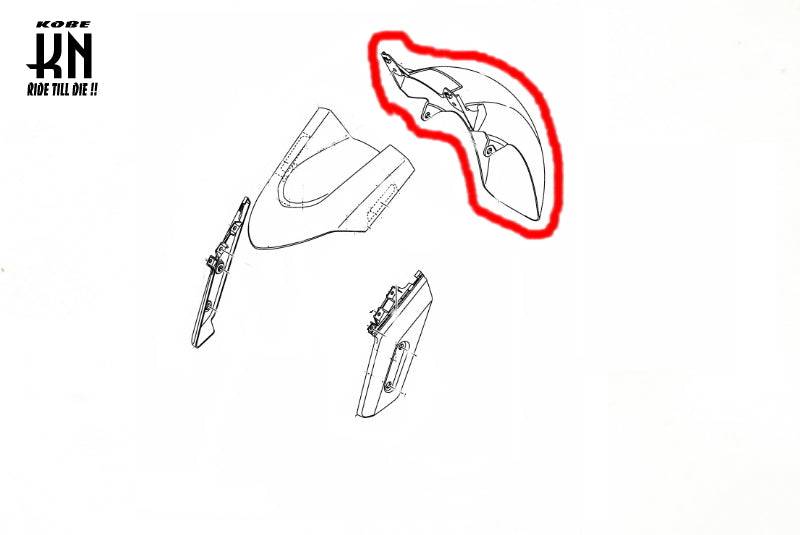 MOS カーボンフロントフェンダーリアカバー【TMAX530-5型/6型,TMAX560-7型】2015-2020