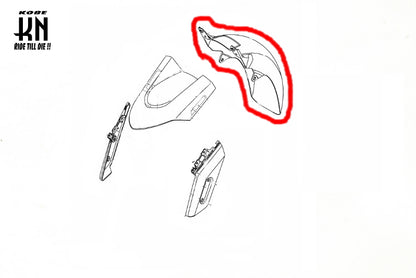 MOS カーボンフロントフェンダーリアカバー【TMAX530-5型/6型,TMAX560-7型】2015-2020