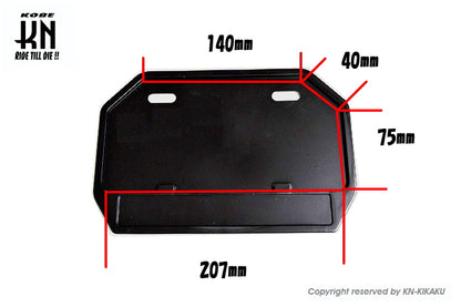 ライセンスプレートフレーム 【山型】ブラック