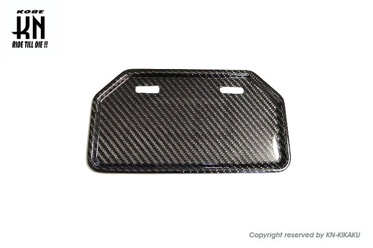 MOS カーボンライセンスプレートフレーム 【山型】ナンバープレート