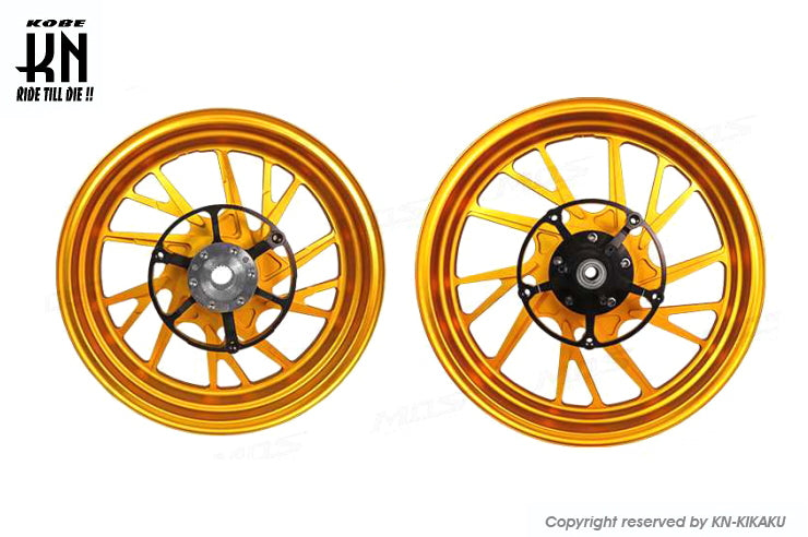 MOS 鍛造アルミホイール前後セット 【XMAX250/300】マットゴールド【XF-10】
