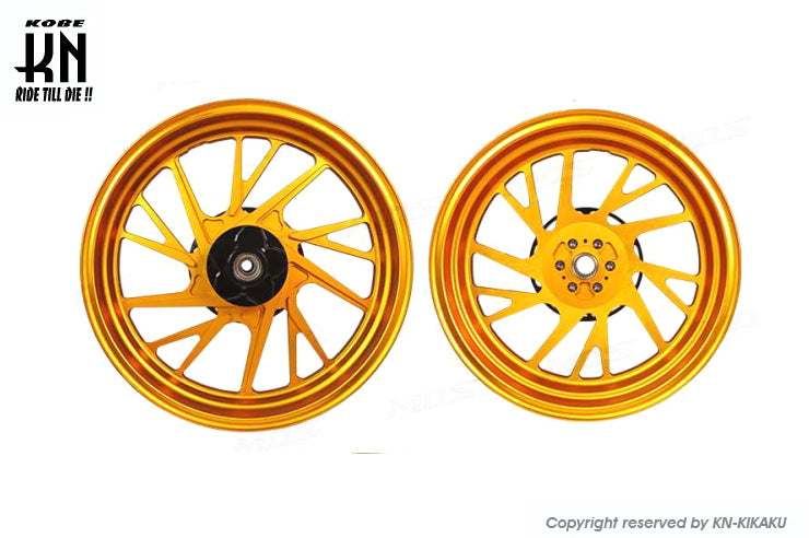 MOS 鍛造アルミホイール前後セット 【XMAX250/300】マットゴールド【XF-10】