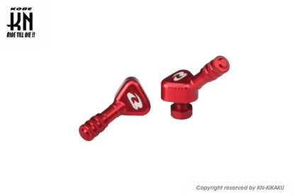 RCB アルミCNCエアーバルブ【レッド】45度