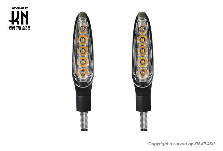KOSO シーケンシャルLEDウインカー4【車検対応】クリアーレンズ【左右セット】