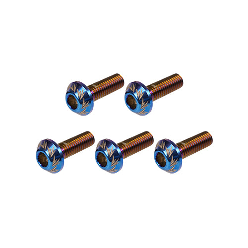 シグナスX,BWS125,マジェS ディスクステンボルト【5本セット】ブルーチタンルック