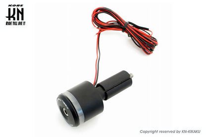 KOSOオーロラLEDバーエンド【オレンジライト】マットブラックビレットボディー