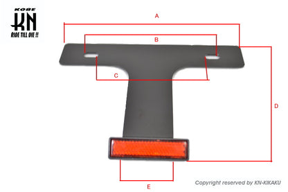 ライセンスプレート固定タイプリフレクターステー