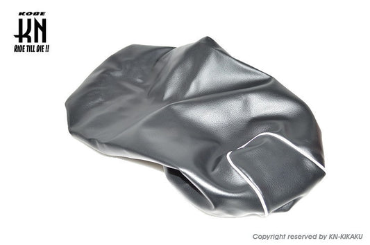 2WAY シートカバー【ゴム入り】 国産高品質 ブラック/ホワイトパイピング【チャンプCX】