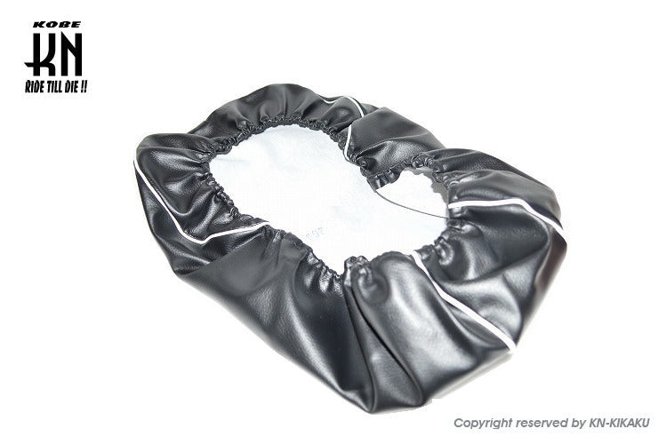 2WAY シートカバー【ゴム入り】 国産高品質 ブラック/ホワイトパイピング【チャンプCX】