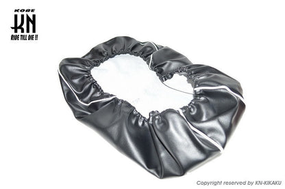 2WAY シートカバー【ゴム入り】 国産高品質 ブラック/ホワイトパイピング【チャンプCX】