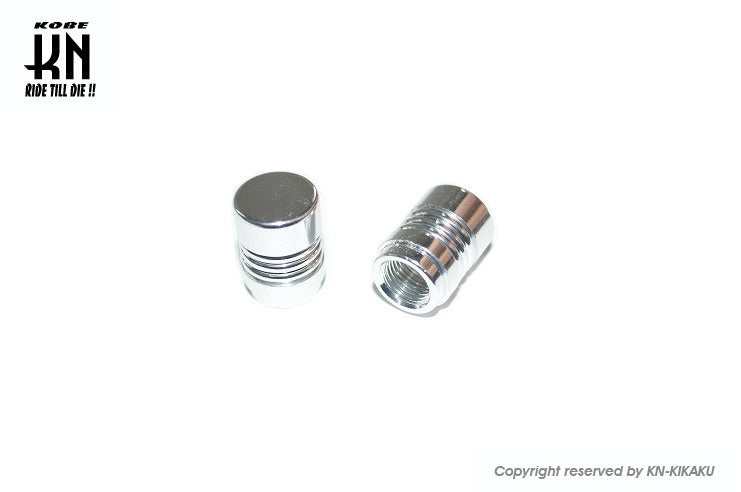 アルミエアーバルブキャップ【シルバー】2個入り