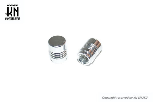 アルミエアーバルブキャップ【シルバー】2個入り