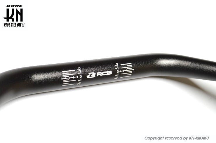 RCB 汎用ファットバー【取付部28.6mm/ハンドルグリップ部22.2mm】ブラック