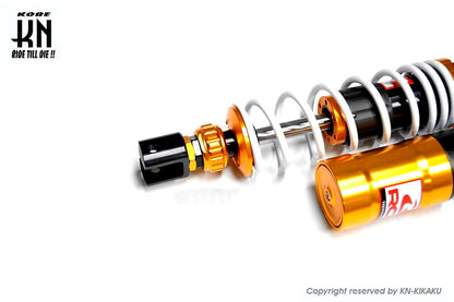 RCB 330mm リアショック減衰調整付【DB-2】ゴールド/ホワイト【NMAX125/155】