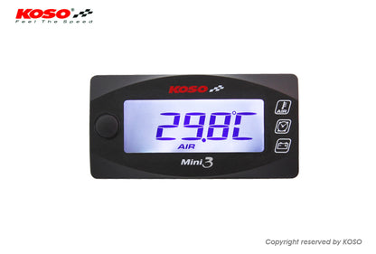 KOSO Mini3デジタル 【外気温/電圧/時計】