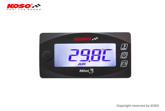 KOSO Mini3デジタル 【外気温/電圧/時計】