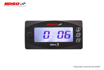 KOSO Mini3デジタル 【外気温/電圧/時計】