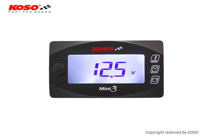 KOSO Mini3デジタル 【外気温/電圧/時計】
