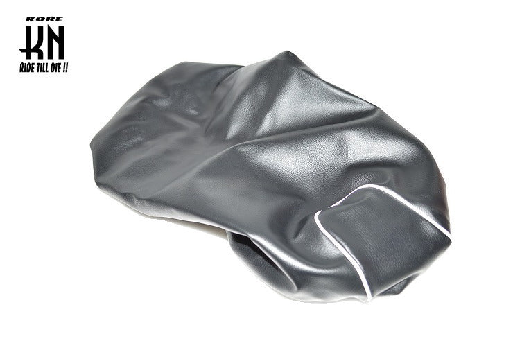 ビーノ【5AU/SA10】2WAY シートカバー【ゴム入り】 国産高品質 ブラック(ホワイトパイピング)