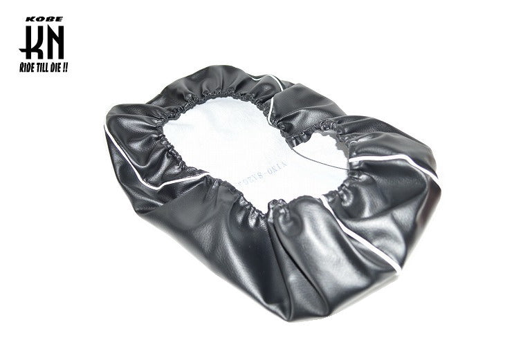 ビーノ【5AU/SA10】2WAY シートカバー【ゴム入り】 国産高品質 ブラック(ホワイトパイピング)