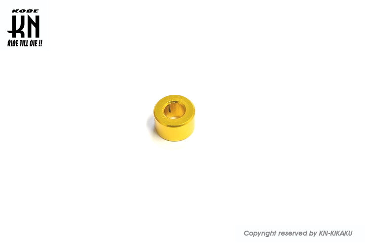 M6用 アルミカラー【厚さ8mm】ゴールド