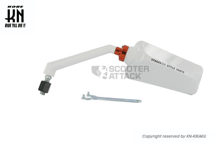 STAGE6 バックミラー 【ホワイト/クリアレンズ】