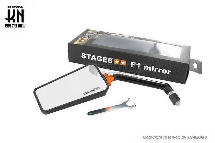 STAGE6 バックミラー 【ツヤなしカーボン柄/クリアレンズ】