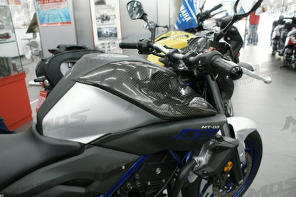 MOS カーボンガソリンタンクフロントサイドカバー【MT-03】