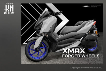 MOS 鍛造アルミホイール前後セット 【XMAX250/300】マットブルー【XF-7】