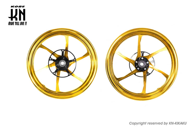 MOS 鍛造アルミホイール前後セット 【NINJA400/Z400/NINJA250/Z250】マットゴールド