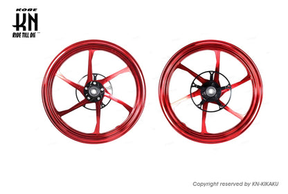 MOS 鍛造アルミホイール前後セット 【NINJA400/Z400/NINJA250/Z250】マットレッド