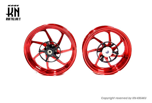 MOS 鍛造アルミホイール前後セット 【XMAX250/300】マットレッド【XF-7】