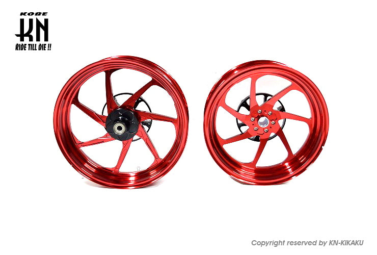 MOS 鍛造アルミホイール前後セット 【XMAX250/300】マットレッド【XF-7】